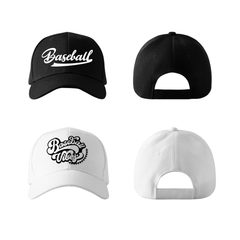 White And Black Minimalist Cap Baseball Mockup Instagram Post